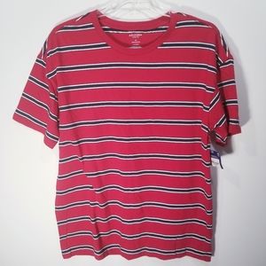 Arizona Jean Co  NWT Mens Striped Red Tee Shirt